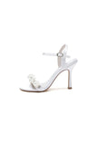 Open Toe Pearl Stiletto Heels