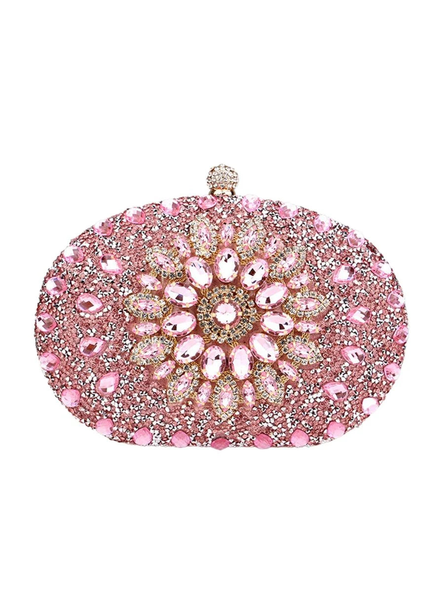 Womens All Over Crystals Sparkly Evening Clutch Bags