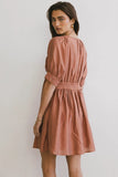 Lorna Mini Dress in Rust FINAL SALE