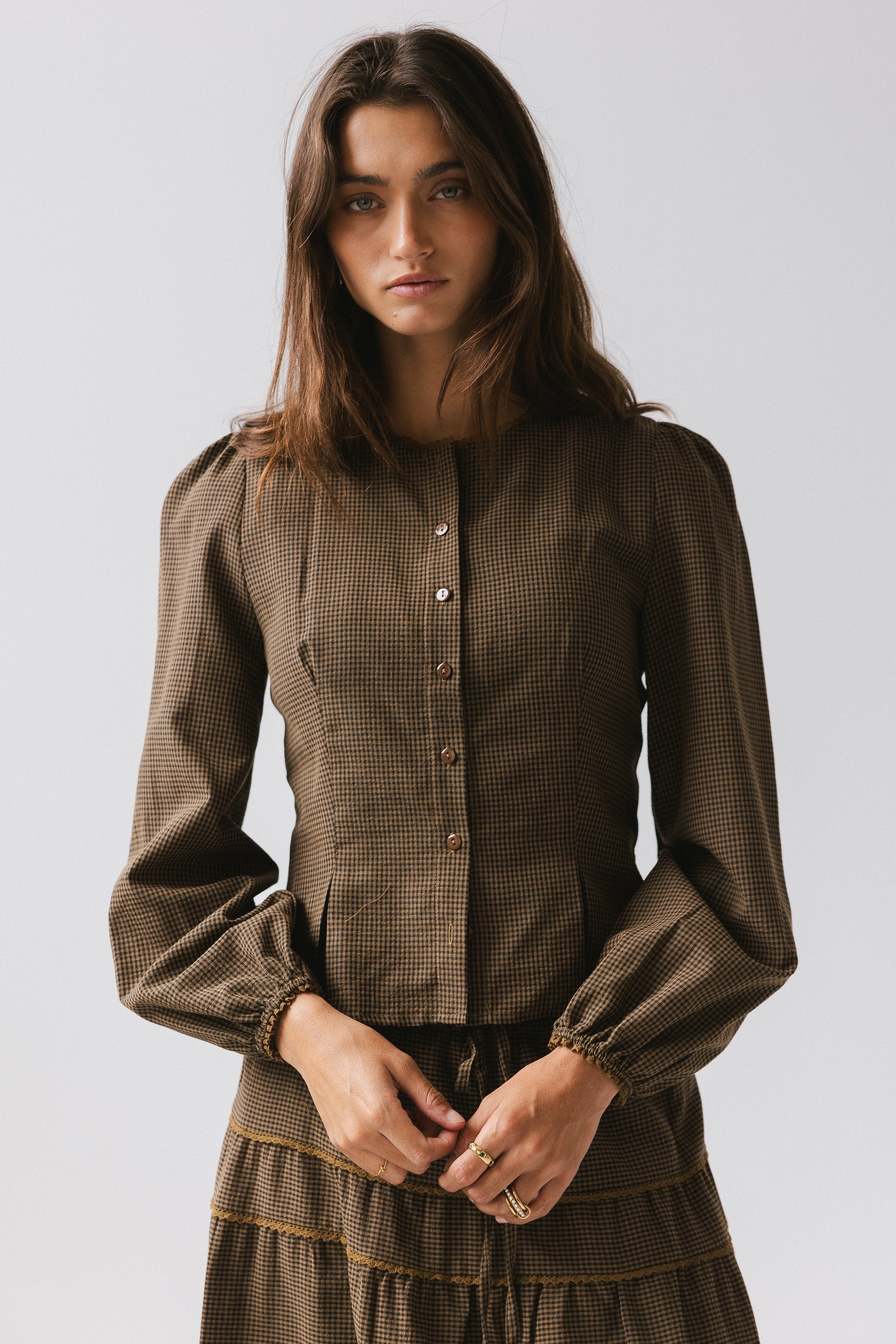 Keira Gingham Blouse FINAL SALE
