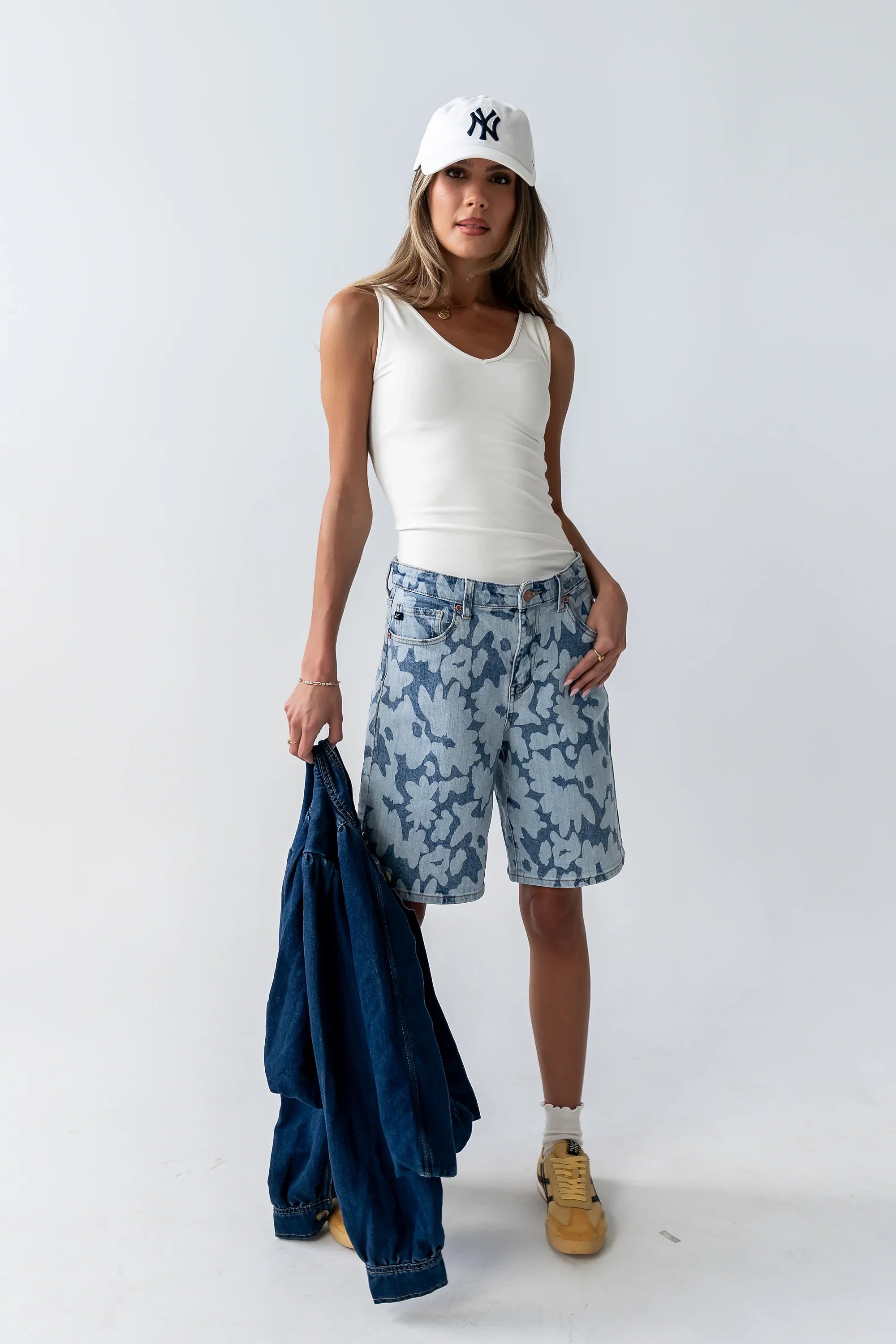Declan Floral Bermuda Denim Shorts