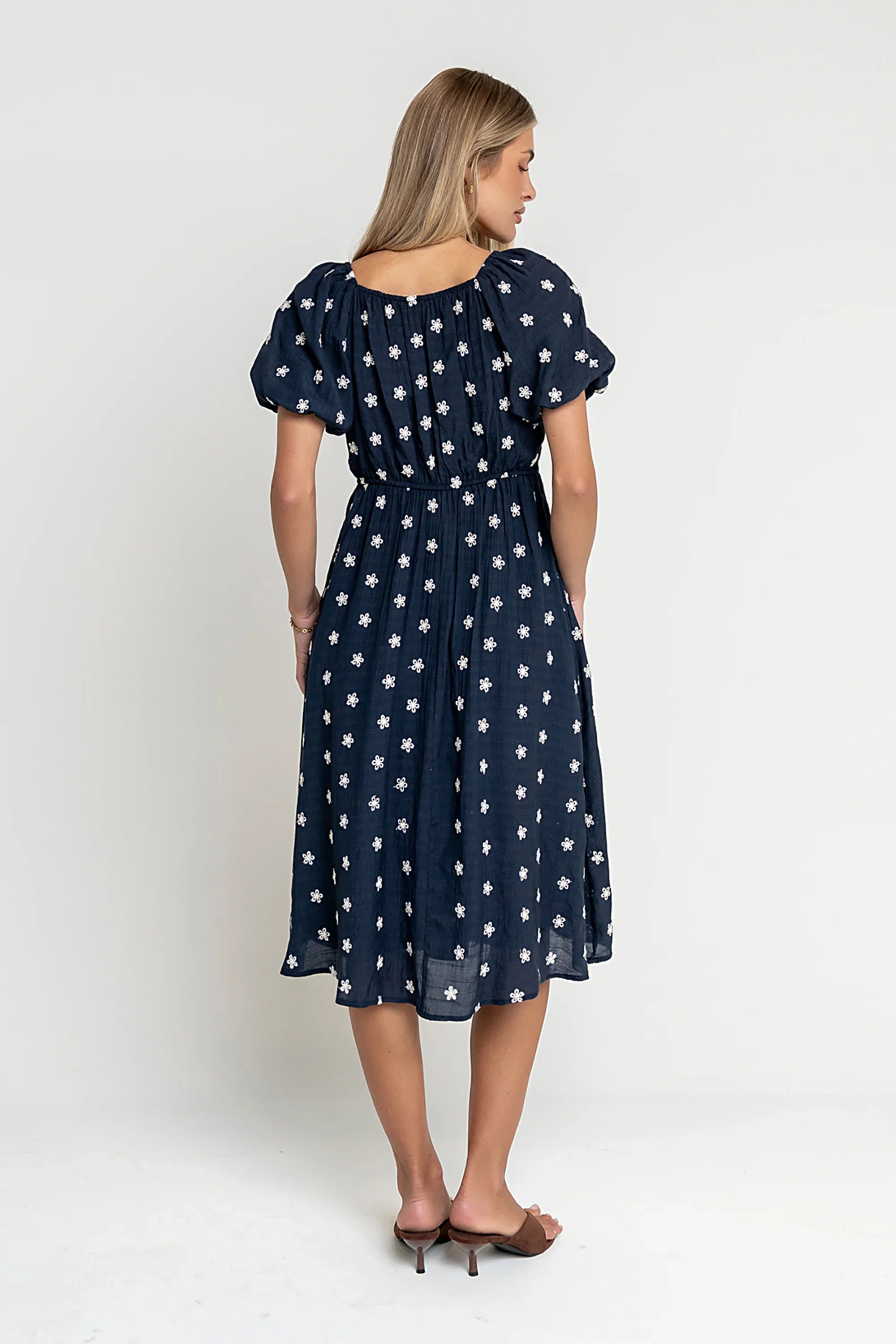 Tara Embroidered Midi Dress