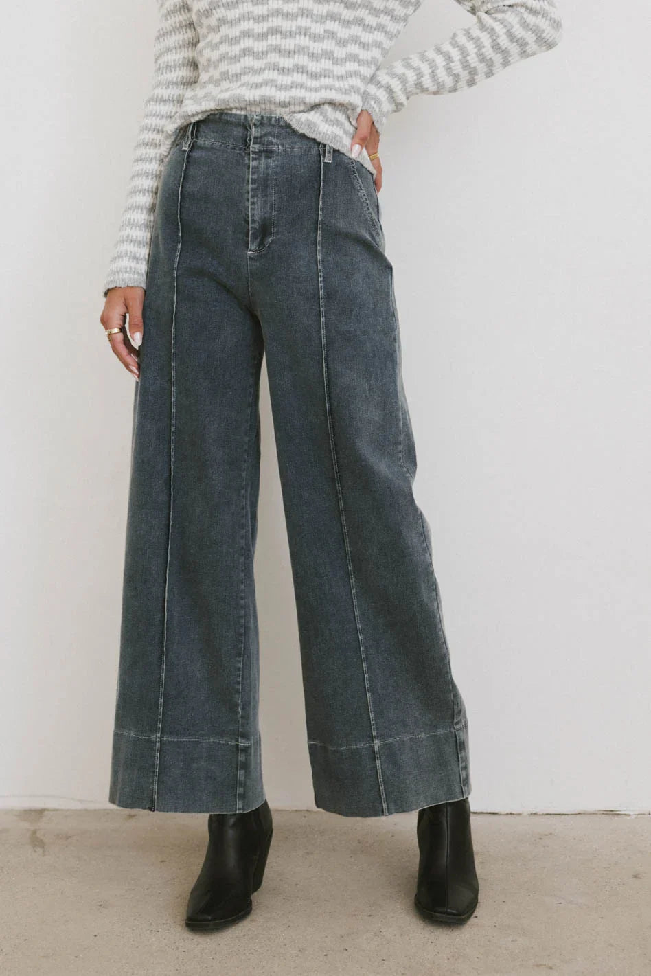 Emmaline Wide Leg Jeans in Dark Wash FINAL SALE