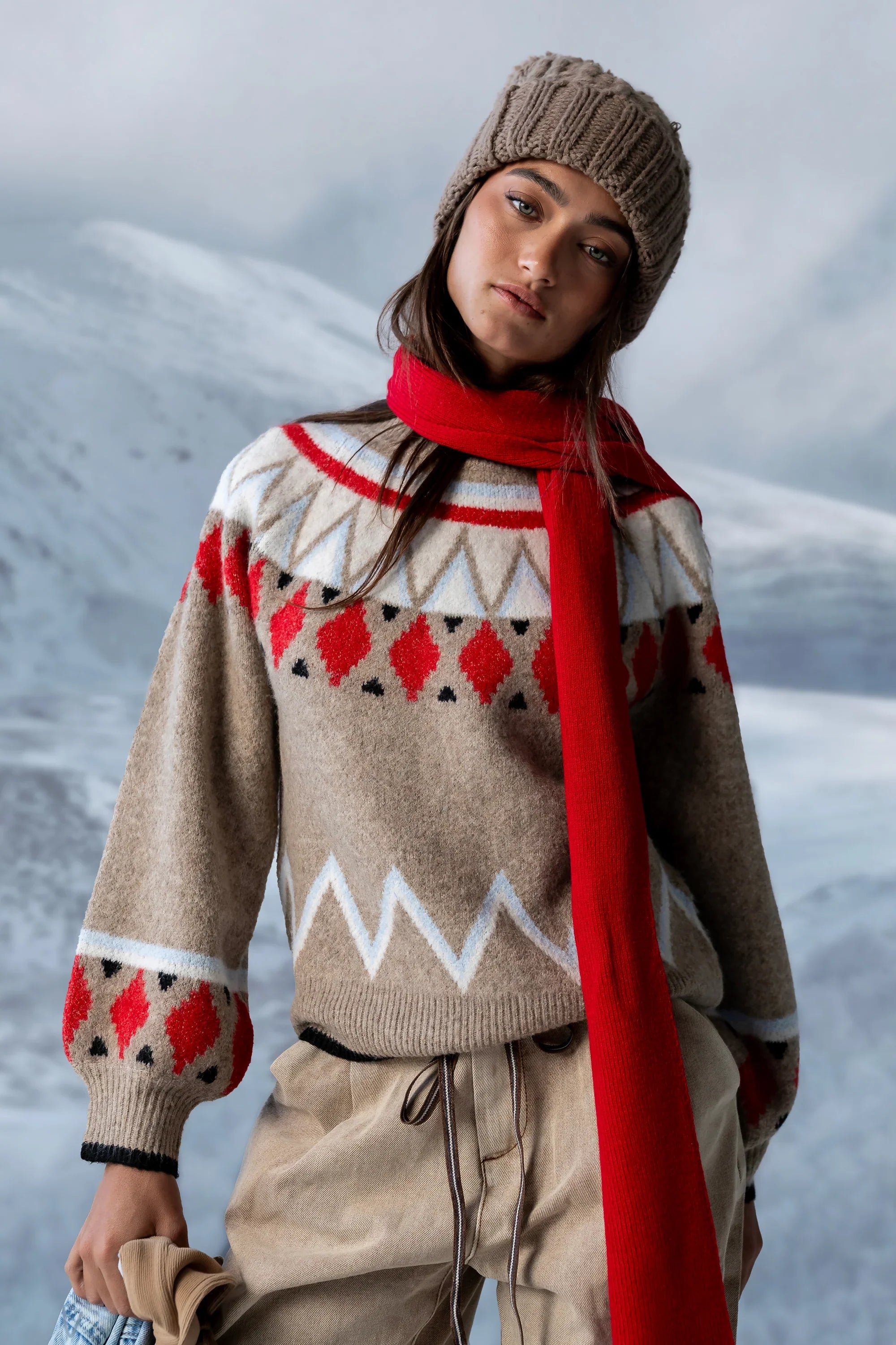 Zayne Abstract Knit Sweater FINAL SALE