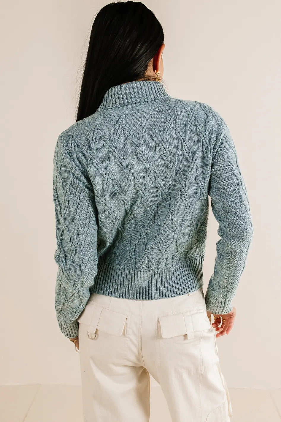 Maeve Turtleneck Sweater in Blue FINAL SALE