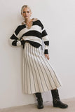 Akari Striped Sweater in Ivory FINAL SALE