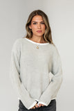 Mandy Contrast Sweater in Grey FINAL SALE