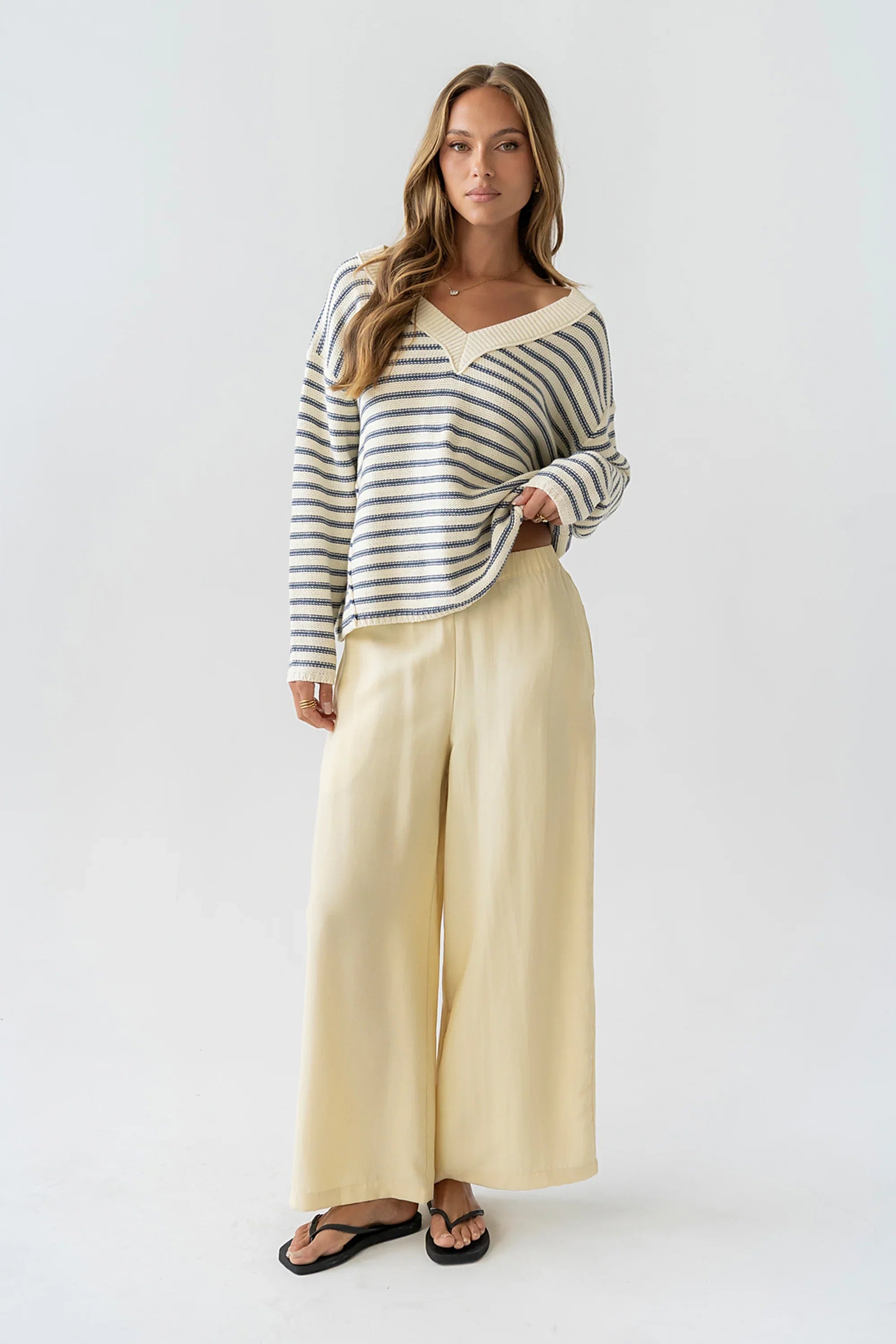 Amberly Striped Oversized Sweater