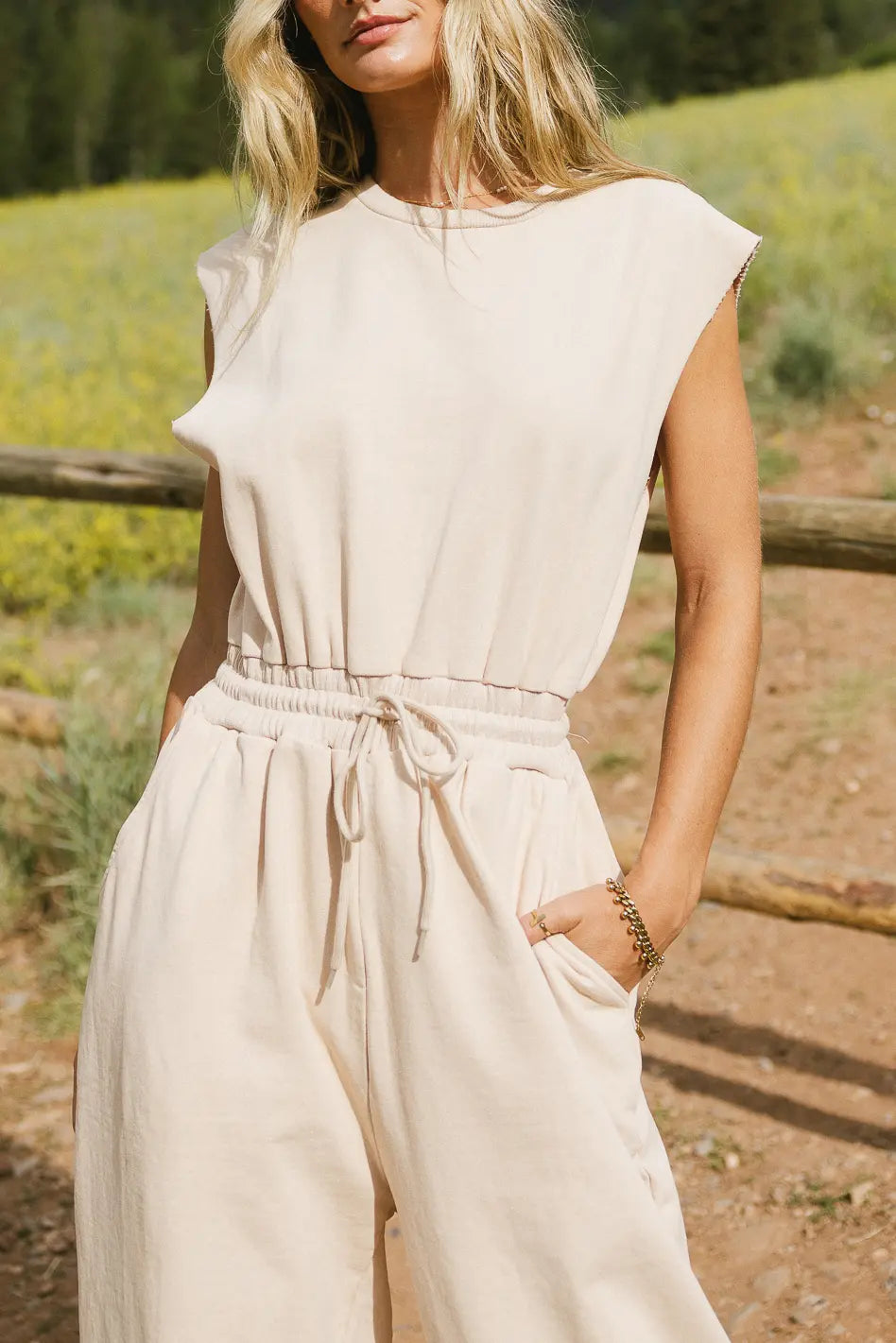 Weekend Warrior Jumpsuit in Ivory FINAL SALE