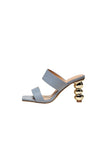 Square Toe Shaped Gourd High Heels