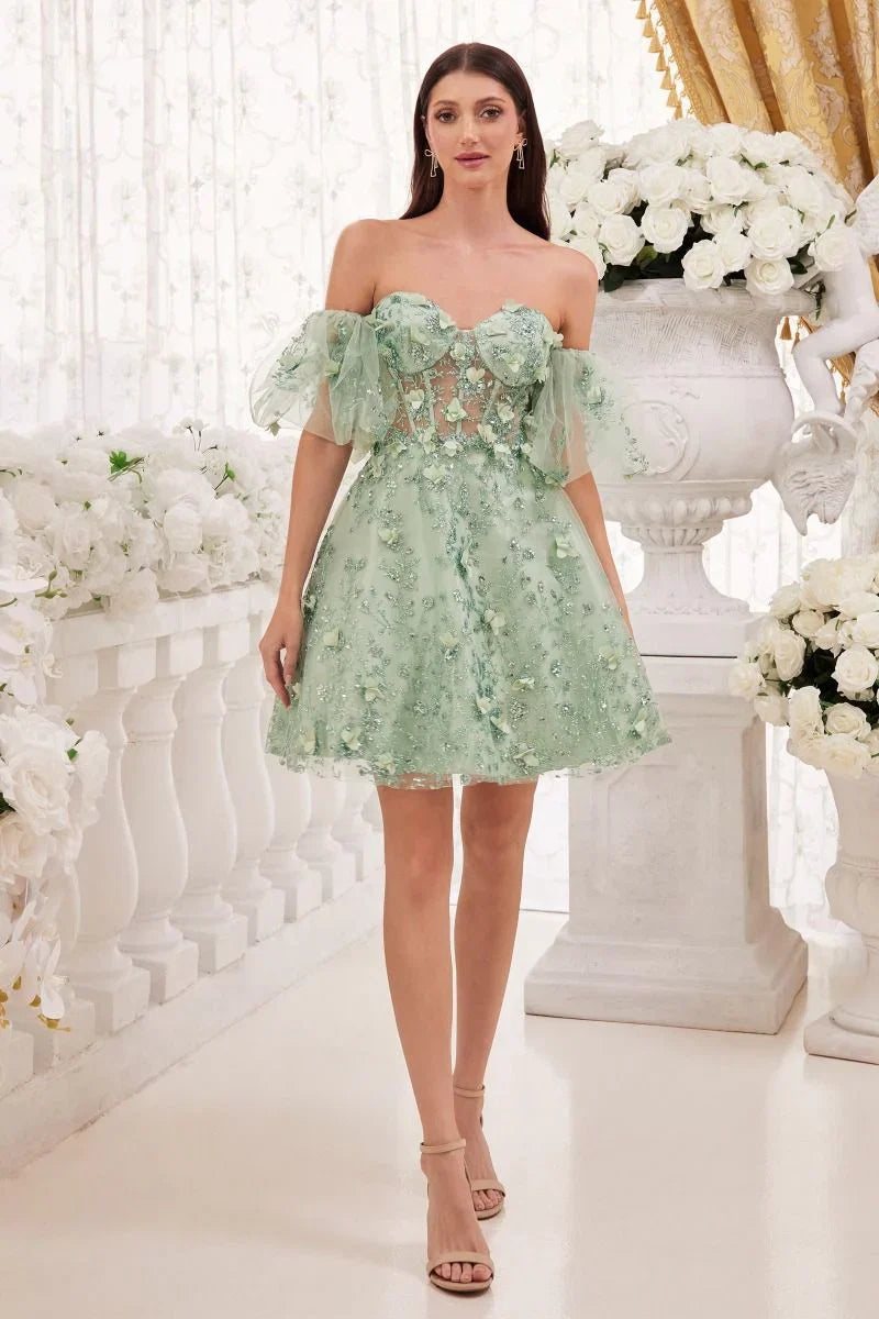 Evie Mini Dress FLORAL STRAPLESS SHORT DRESS