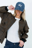 Ricky Herringbone Bomber Jacket