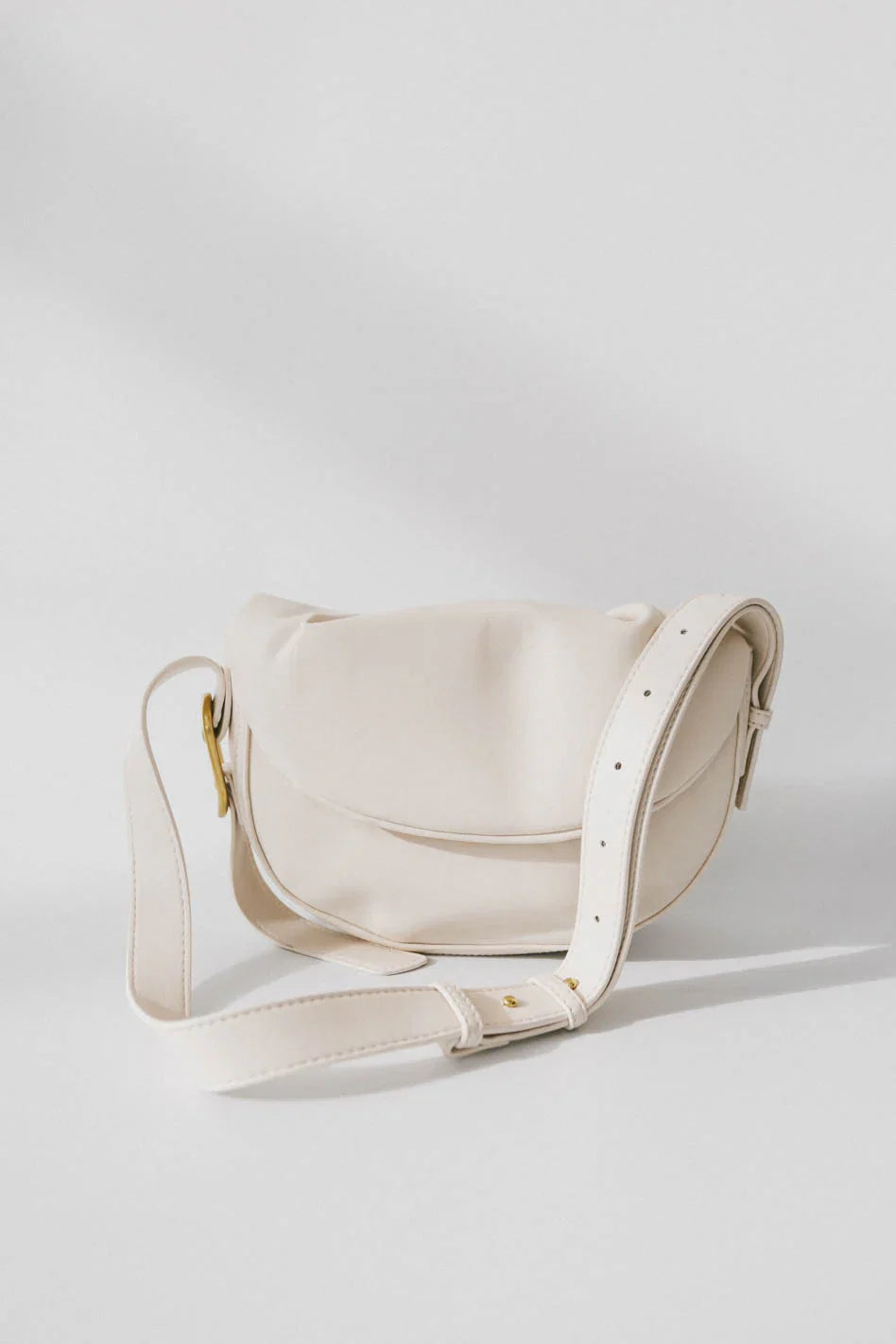 Rumble Vegan Leather Bag in Ivory FINAL SALE