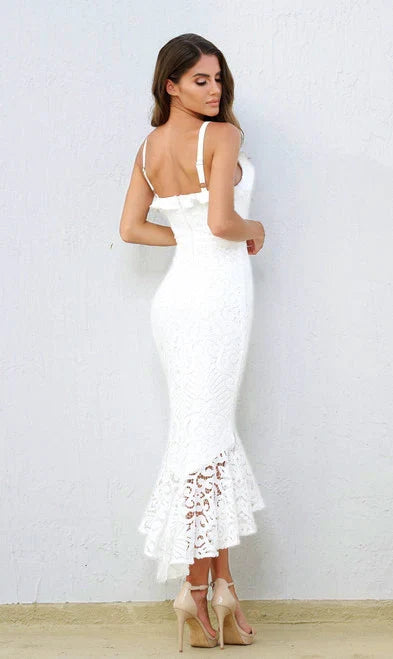 Leanne Midi Dress WHITE