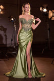 Channing Gown Fitted Dress with Crystal Bodice