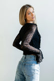 Joy Ruffle Top in Black FINAL SALE