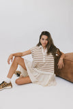 Evan Collared Mini Dress in Taupe FINAL SALE