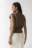 Tori Sweater Vest in Taupe