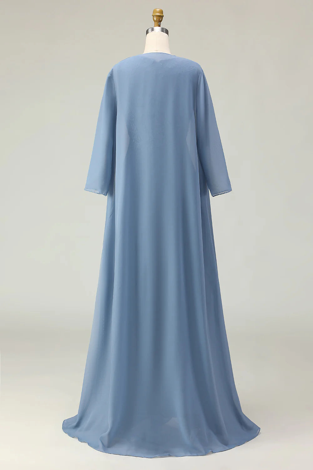 2 Piece Dusk A Line Appliqued Long Mother of the Bride Dress with Cape
