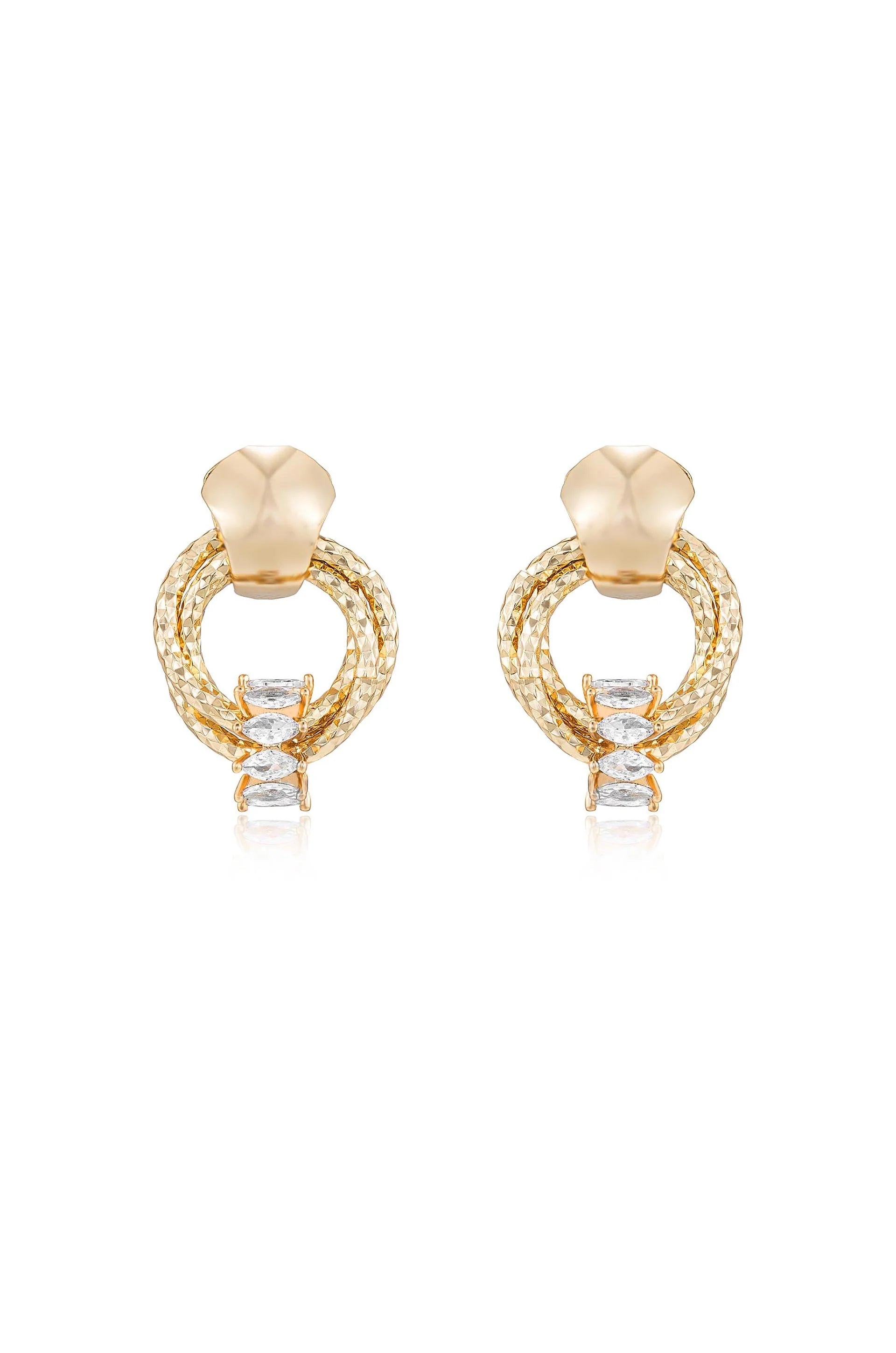 Mini Barrel Crystal Earrings