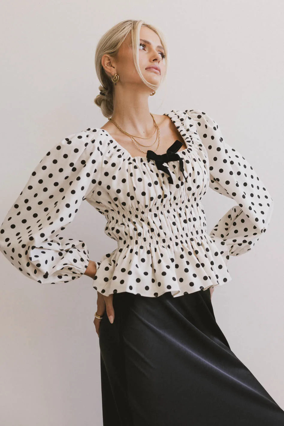 The Velveteen Bow Blouse FINAL SALE