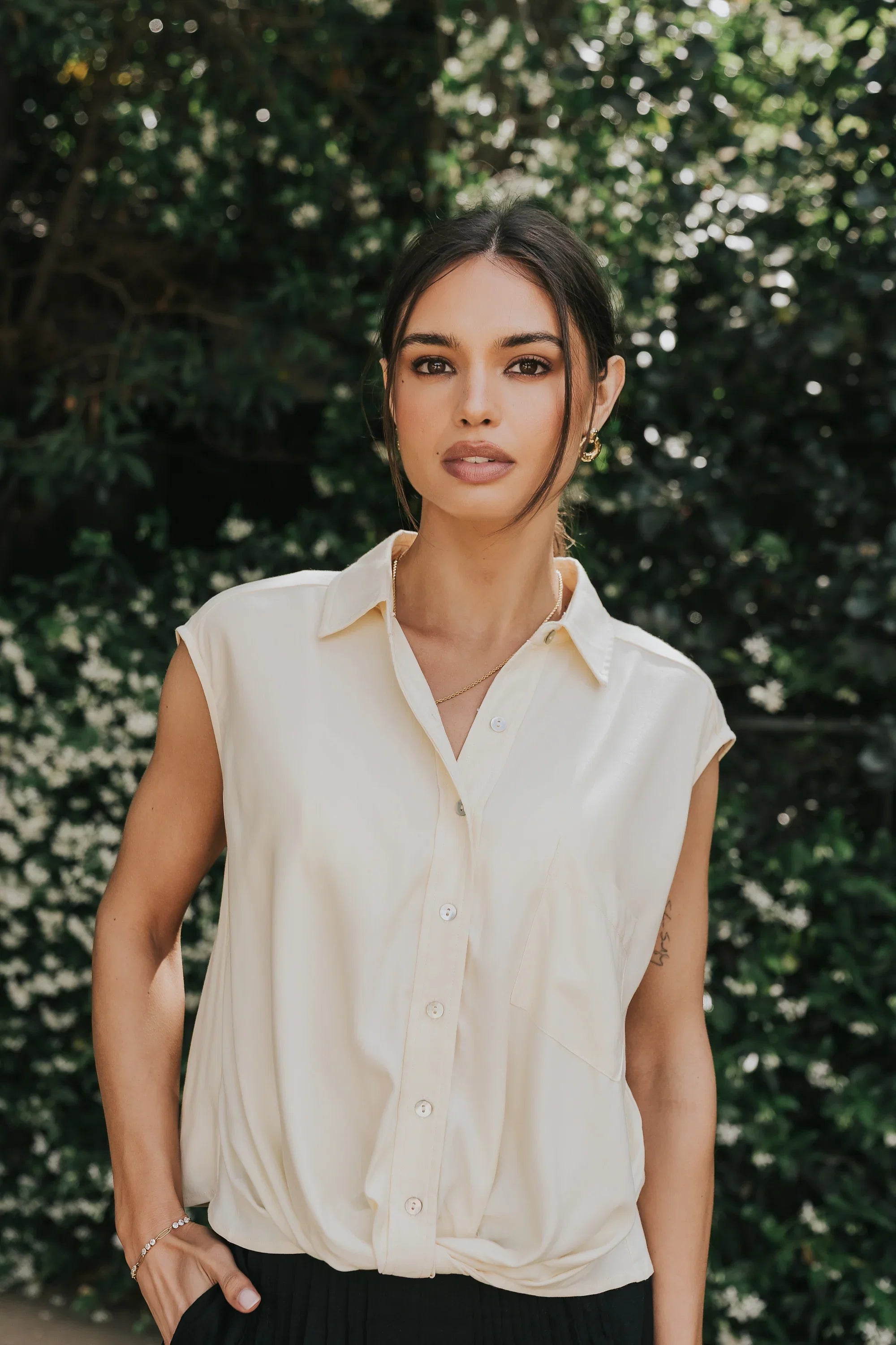 Gianna Button Up in Yellow