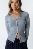 Flora Knit Top in Heather Grey