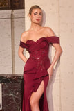 Pilar Gown Off The Shoulder Evening Dress With Ruffle