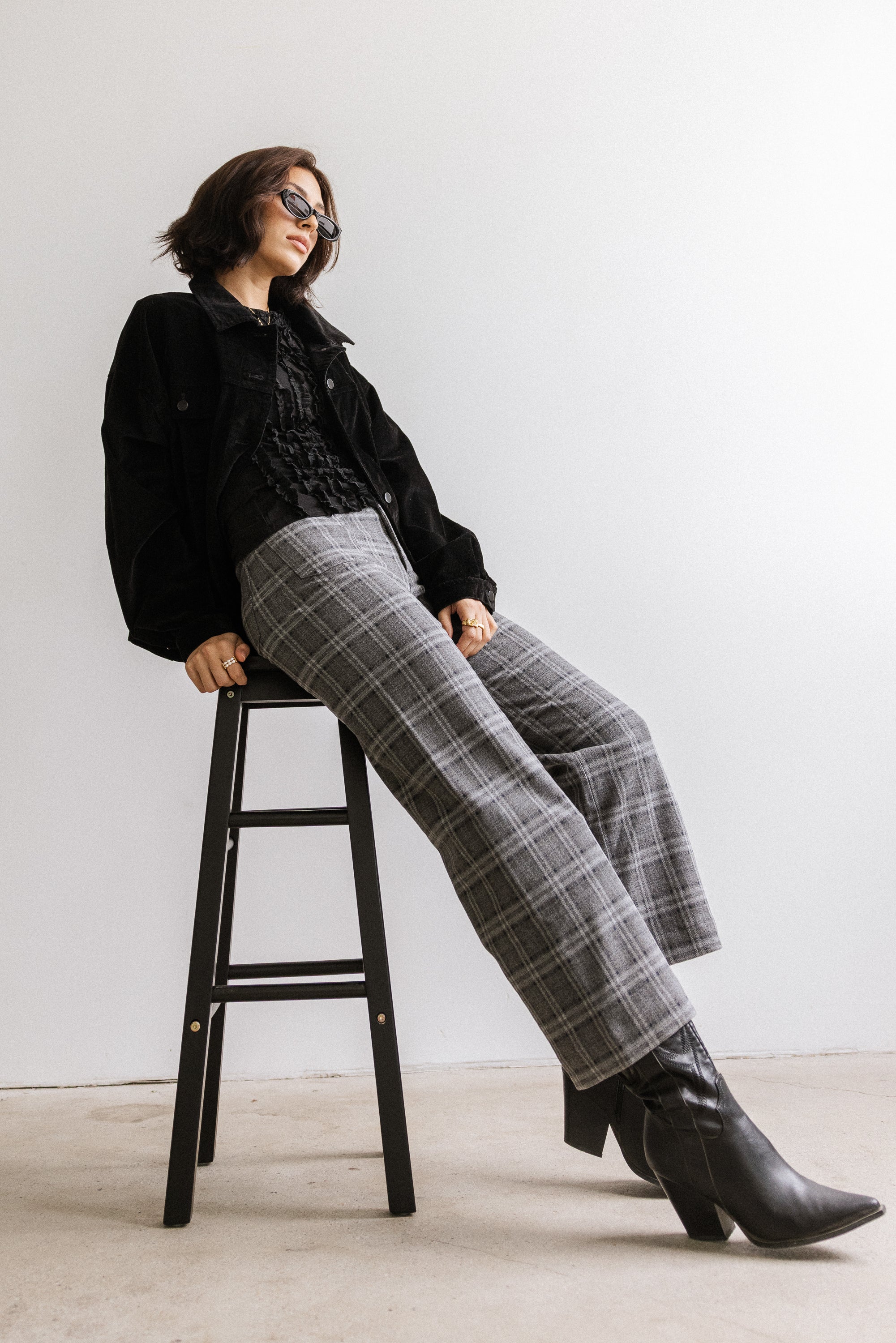 Fisher Plaid Wide Leg Pants FINAL SALE