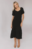Miley Bubble Texture Dress in Black FINAL SALE