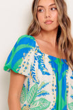 MADDISON MAXI DRESS GREEN BLUE