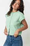 Percey Knit Cardigan in Seafoam