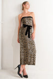 WILD ROMANCE LEOPARD KNIT MIDI DRESS FINAL SALE