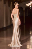 Sasha Gown Beaded Crystal Strapless Corset Dress