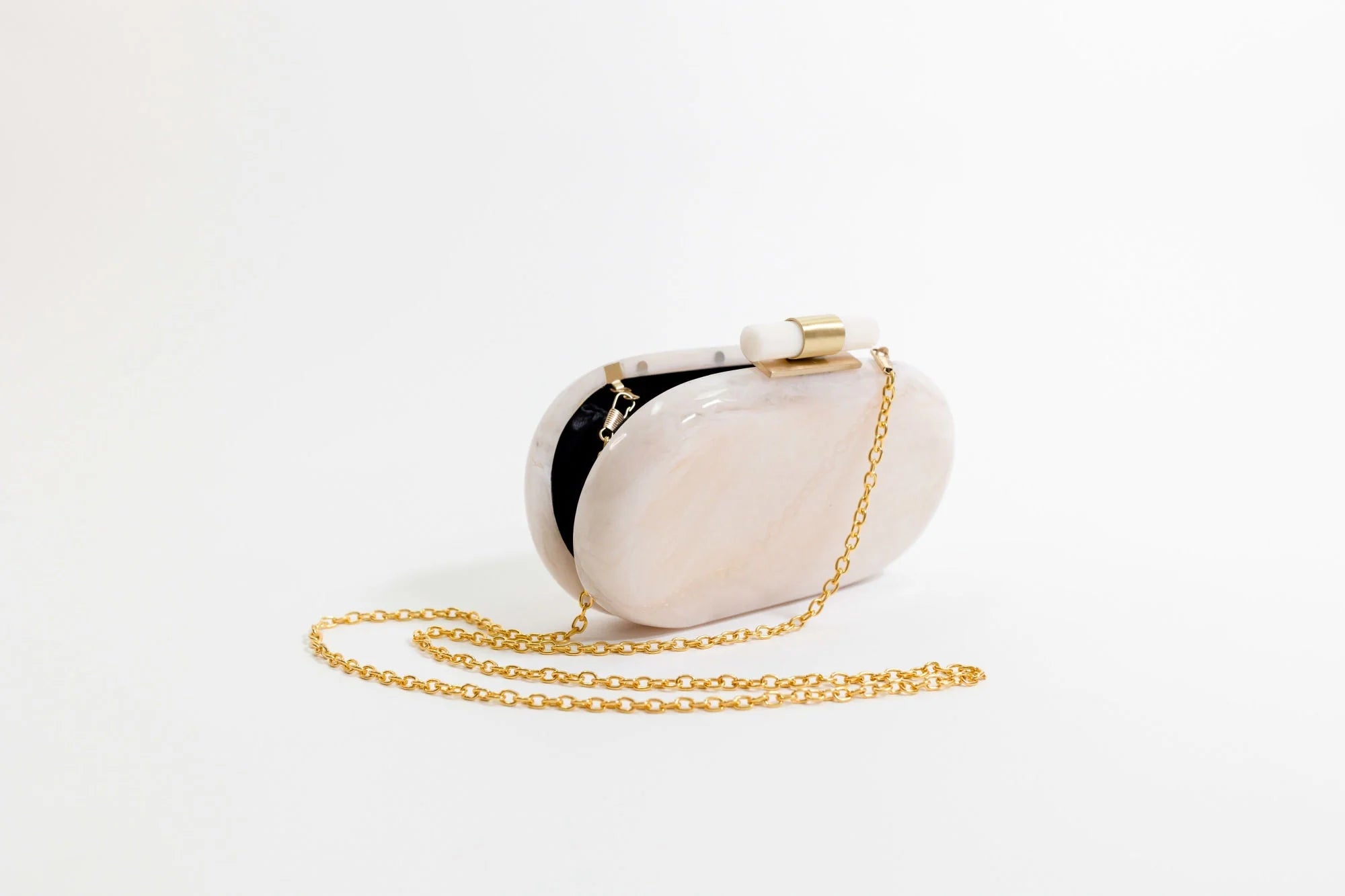 Ethereal Capsule Clutch Pearl