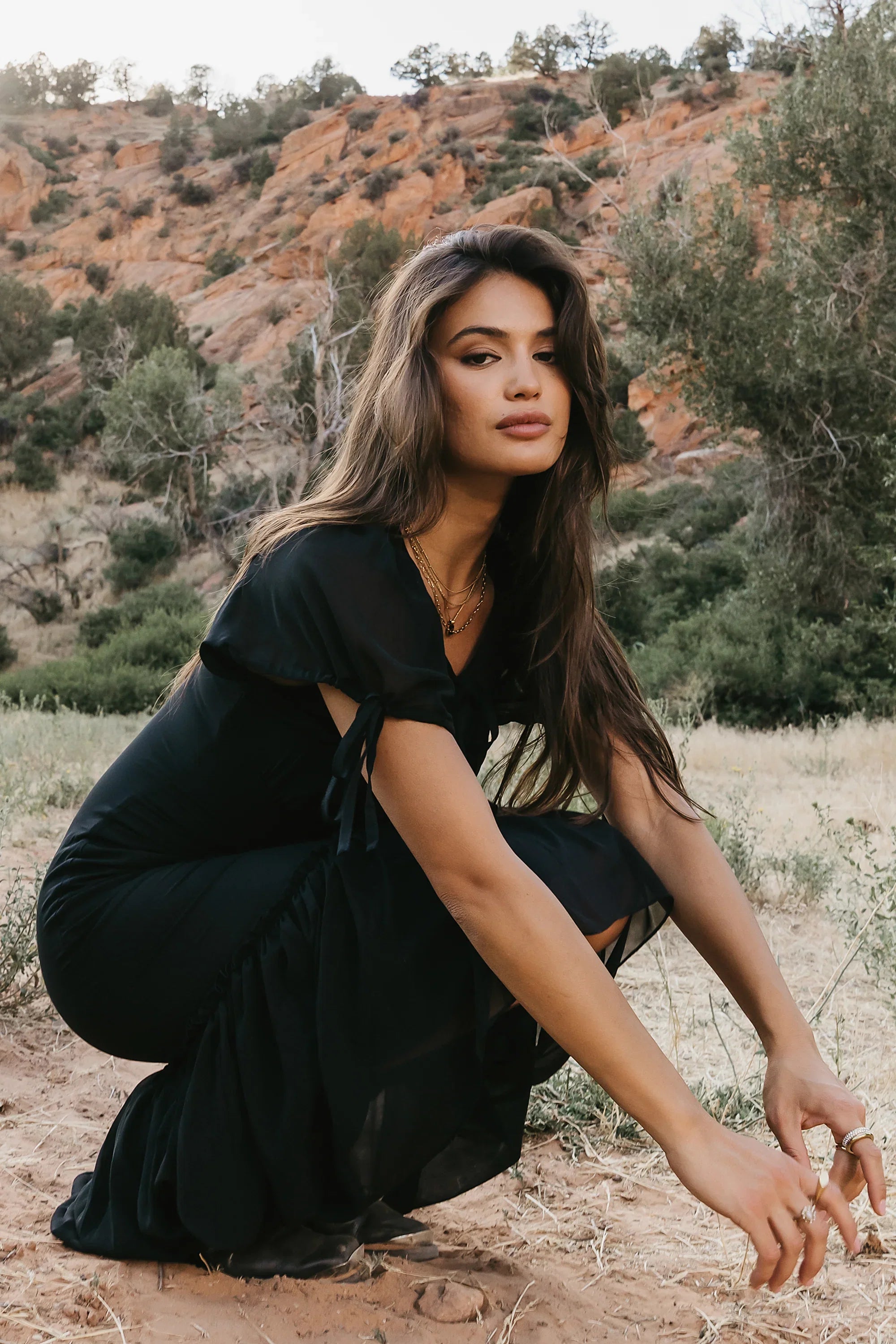 Dallas Sheer Midi Dress FINAL SALE