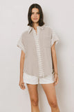 Easton Mixed Media Blouse FINAL SALE