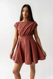 Kinzey Mini Dress in Marsala