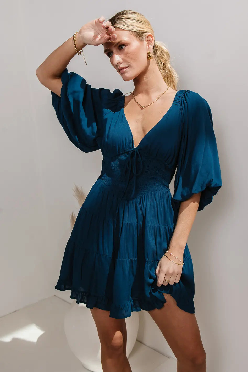 Little Runaway Mini Dress in Teal FINAL SALE