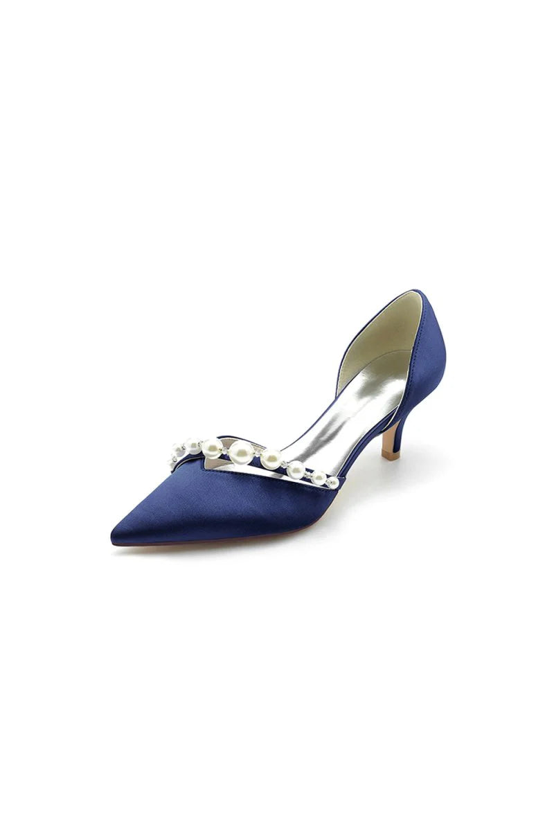 Pearl Pointed Toe Stiletto Heels
