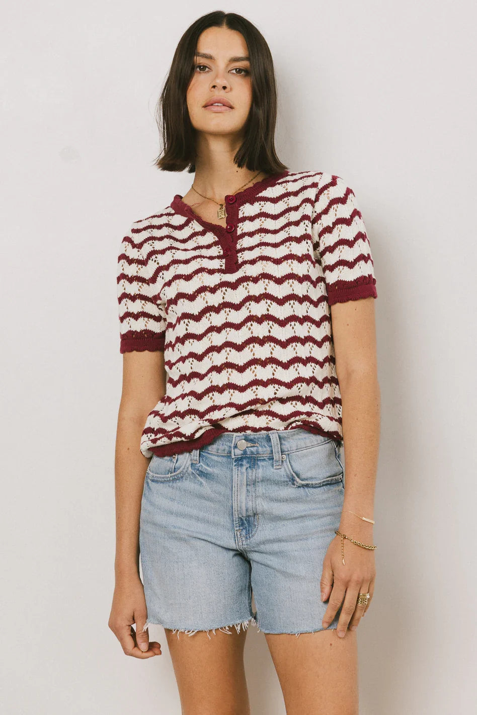 Eddie Knit Sweater in Berry FINAL SALE