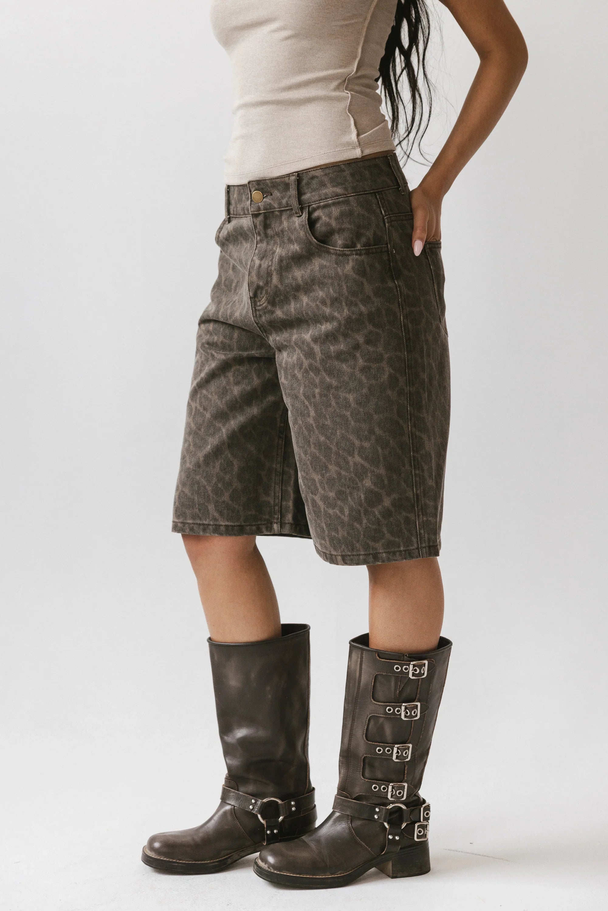 Jessy Leopard Bermuda Shorts FINAL SALE