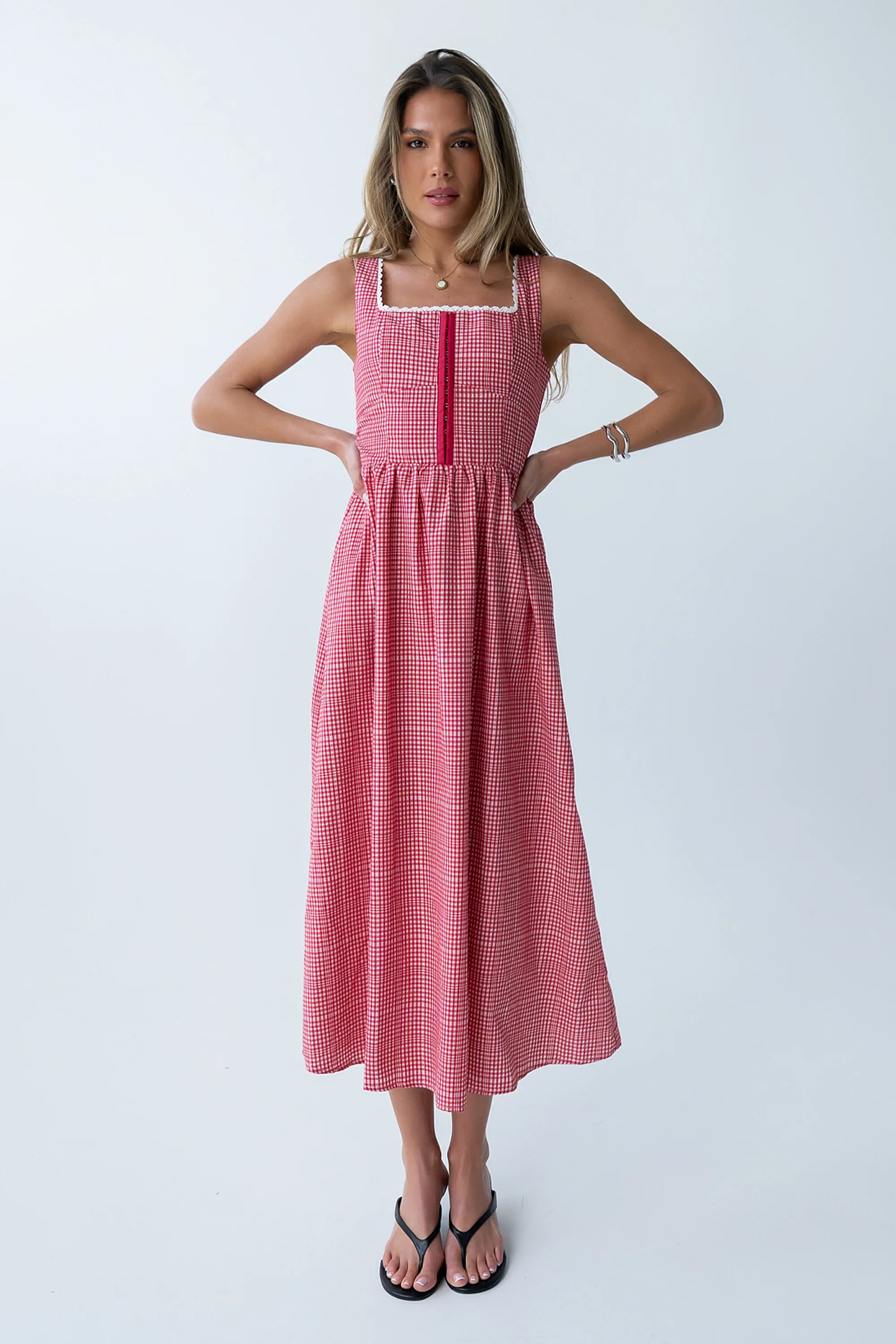 Kenzy Plaid Midi Dress
