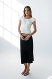 Mallory Pleated Blouse in White