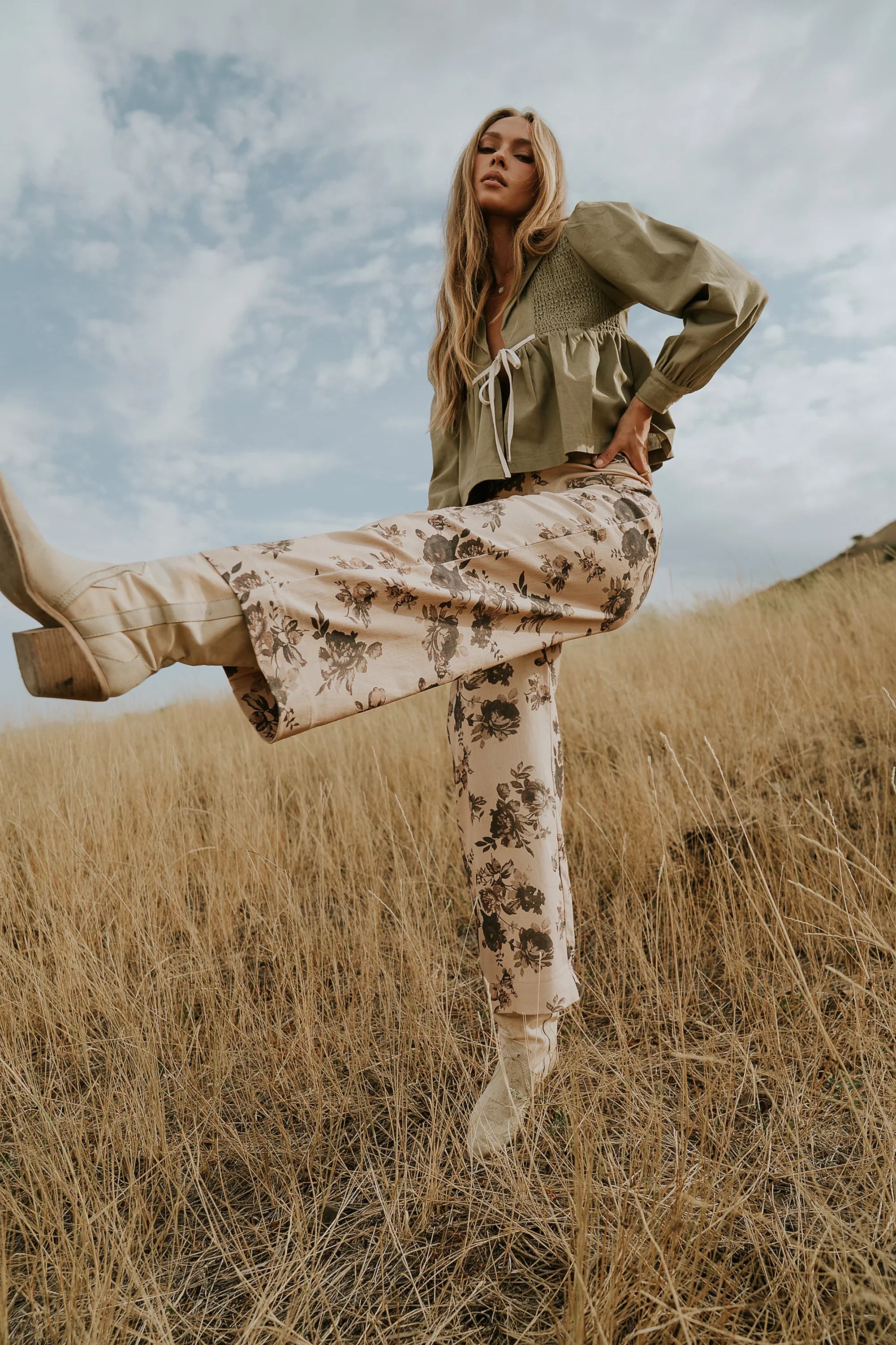 Iris Floral Wide Leg Pants FINAL SALE