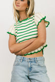 Georgie Striped Sweater in Green FINAL SALE