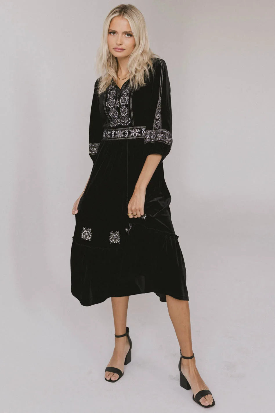Alina Velvet Midi Dress FINAL SALE