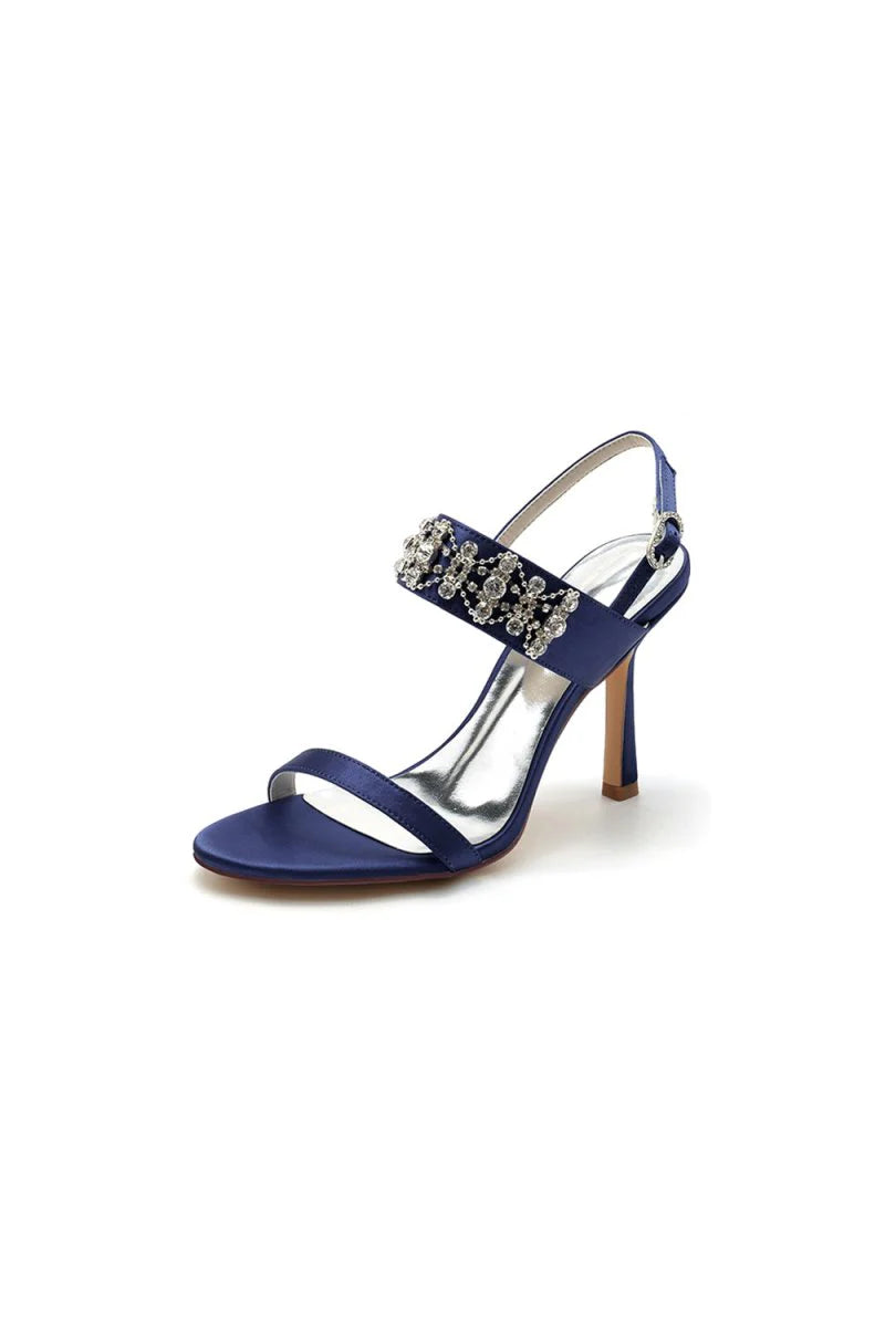 Rhinestone Beaded Ankle Straps Party Shoes