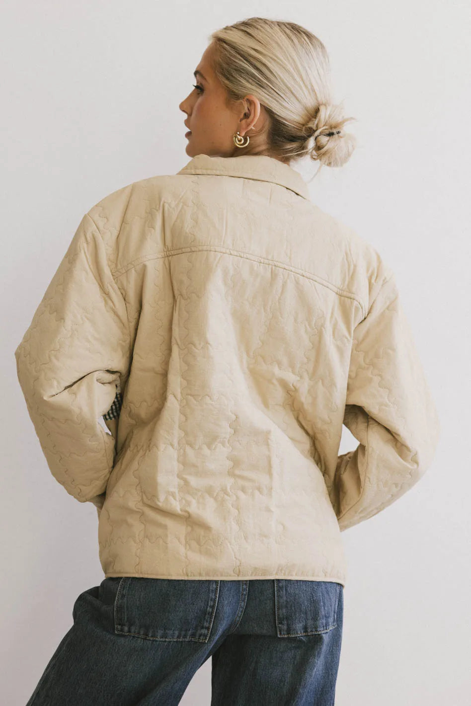 Karlie Quilted Jacket in Khaki FINAL SALE