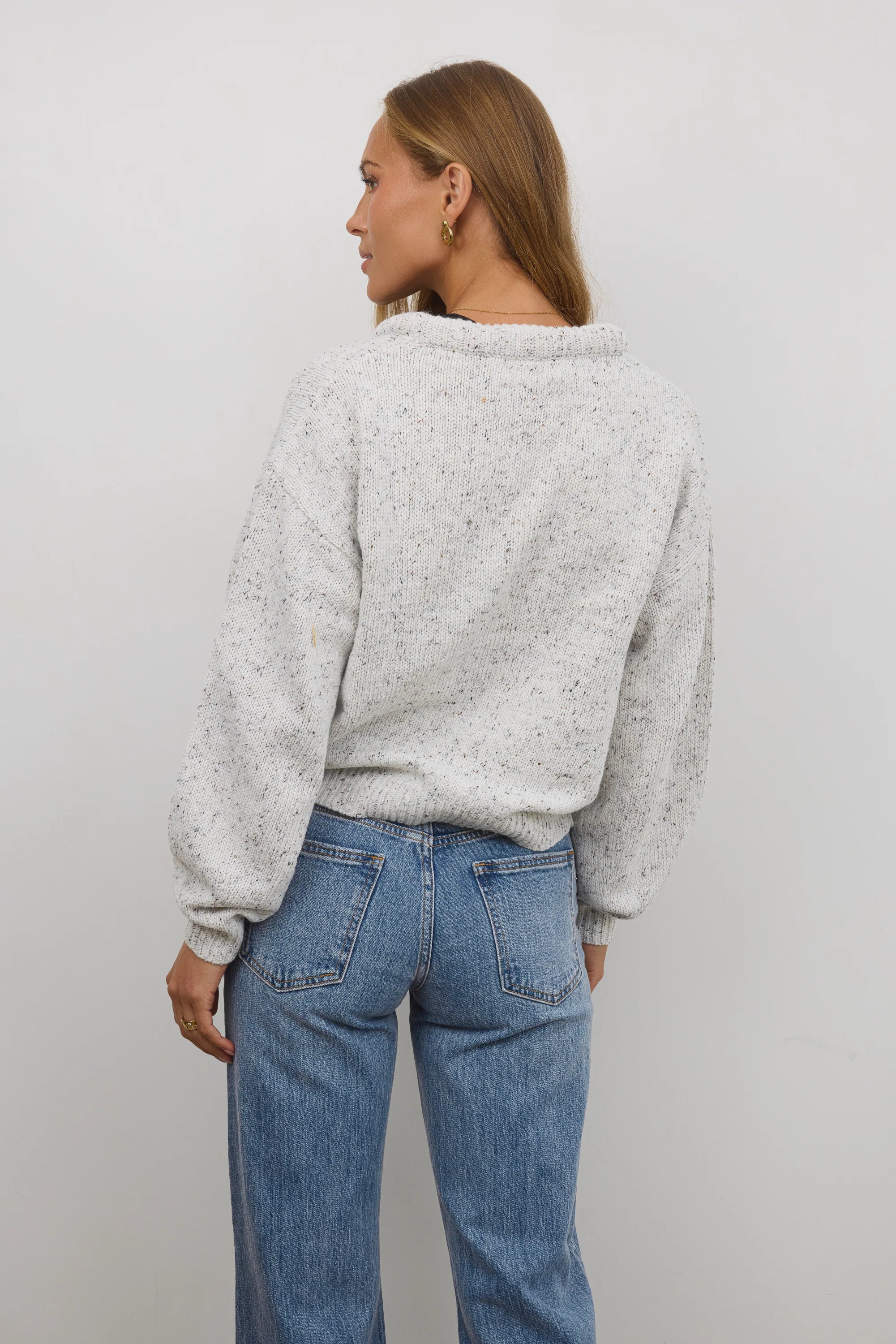 Fern Relaxed Sweater in Ivory